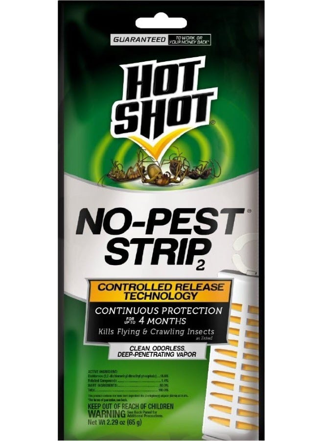 Hot Shot No-Pest Strip - Kills Flying And Crawling Insects, Penetrating Vapor - Image 1