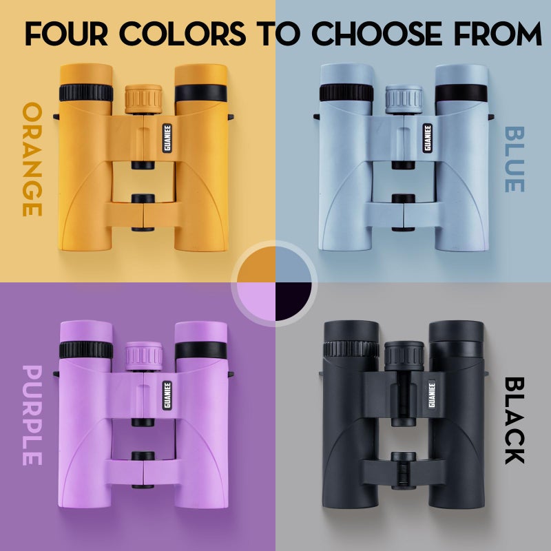 GUANIEE 10x25 Binoculars for Kids Mini Pocket Compact Binoculars Waterproof Small Binocular for Bird Watching Travel Stargazing Outdoor Sports Purple - Image 5