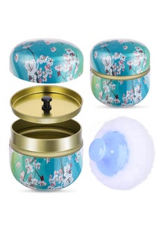 Powder Case with Powder Puff for Body Powder Empty Container Dusting Powder Box Baby After Bath Powder Puff Kit Makeup Powder Dispenser Case