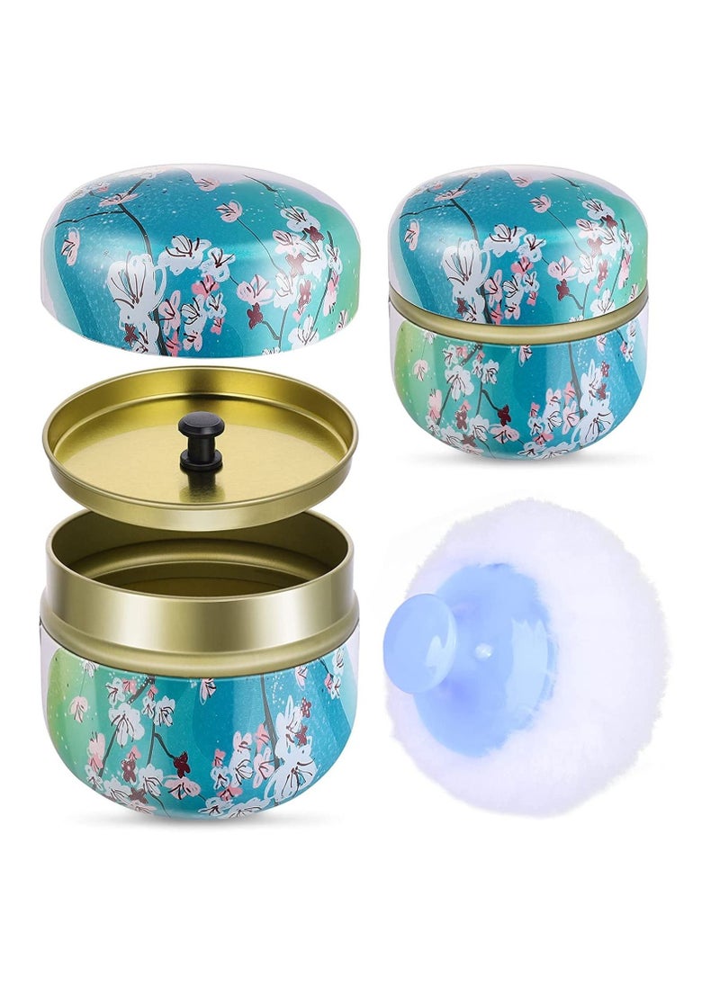 SYOSI - Powder Case with Powder Puff for Body Powder Empty Container Dusting Powder Box Baby After Bath Powder Puff Kit Makeup Powder Dispenser Case - Image 1