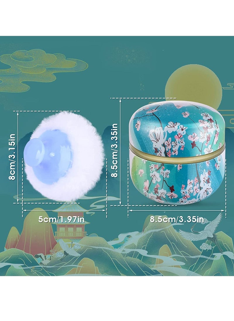 SYOSI - Powder Case with Powder Puff for Body Powder Empty Container Dusting Powder Box Baby After Bath Powder Puff Kit Makeup Powder Dispenser Case - Image 1