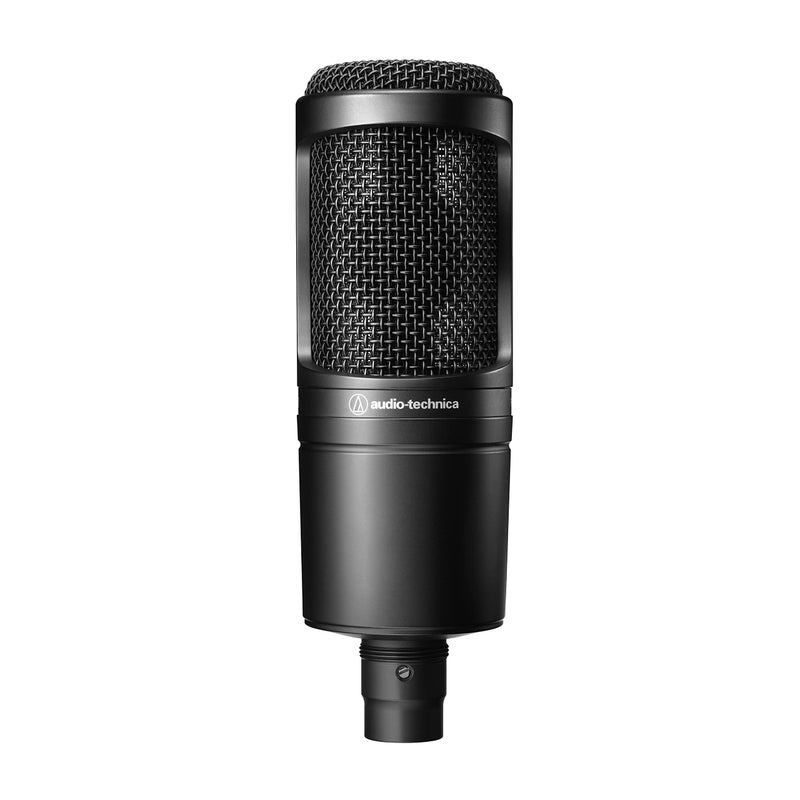 Audio-Technica AT2020 Cardioid Condenser Studio XLR Microphone, Ideal for Project/Home Studio Applications, Black - Image 1