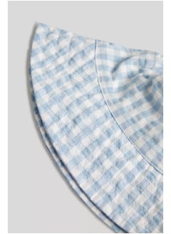mothercare Blue Gingham UPF50+ Sun Hat  - Image 3