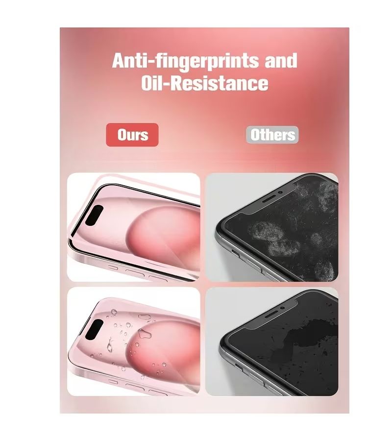 2 Pack Pink Luminous HD Screen Protector For iPhone SE 2022 Drop Resistant Scratch Proof - Image 4