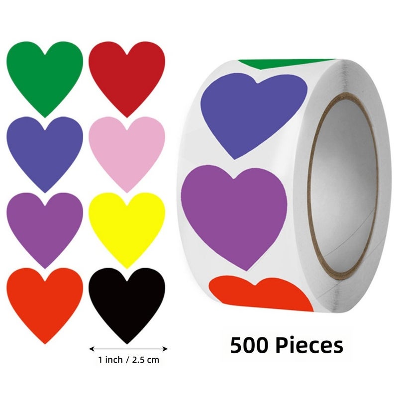 Colored Love Thanks Sticker Label Sticker Valentine's Day Heart Seal Sticker Hand-marked  Sticker - Image 1