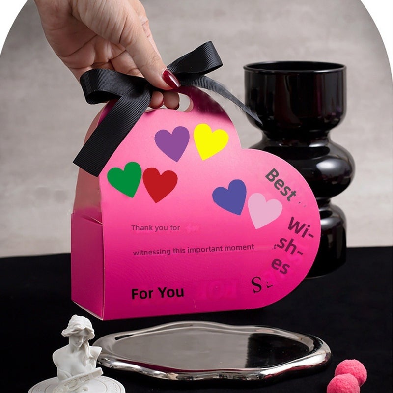 Colored Love Thanks Sticker Label Sticker Valentine's Day Heart Seal Sticker Hand-marked  Sticker - Image 3