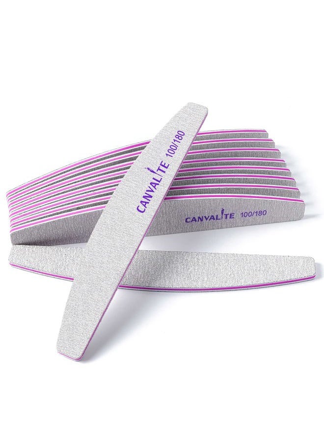 Canvalite Canvalite 10 PCS Nail File Professional Nail Files Reusable Double Sided Emery Board(100/180 Grit) Nail Styling Tools for Home and Salon Use Christmas Gifts for Women - Image 1