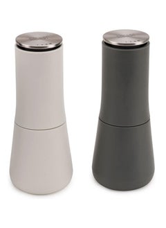 Joseph Joseph Joseph Joseph - 95036 Joseph Joseph Milltop Salt and Pepper Grinder Set with Adjustable Grind Size Coarseness, Dark Gray/White,  - Image 1