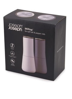 Joseph Joseph Joseph Joseph - 95036 Joseph Joseph Milltop Salt and Pepper Grinder Set with Adjustable Grind Size Coarseness, Dark Gray/White,  - Image 2