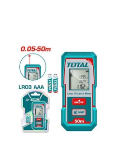 TOTAL TOTAL Laser Distance Meter 50m – Digital Laser Measure Tool with LCD Display for Indoor & Outdoor Measuring – ±2mm Accuracy, Metric/Imperial Units– Ideal for Construction, DIY & Home Projects  - Image 2