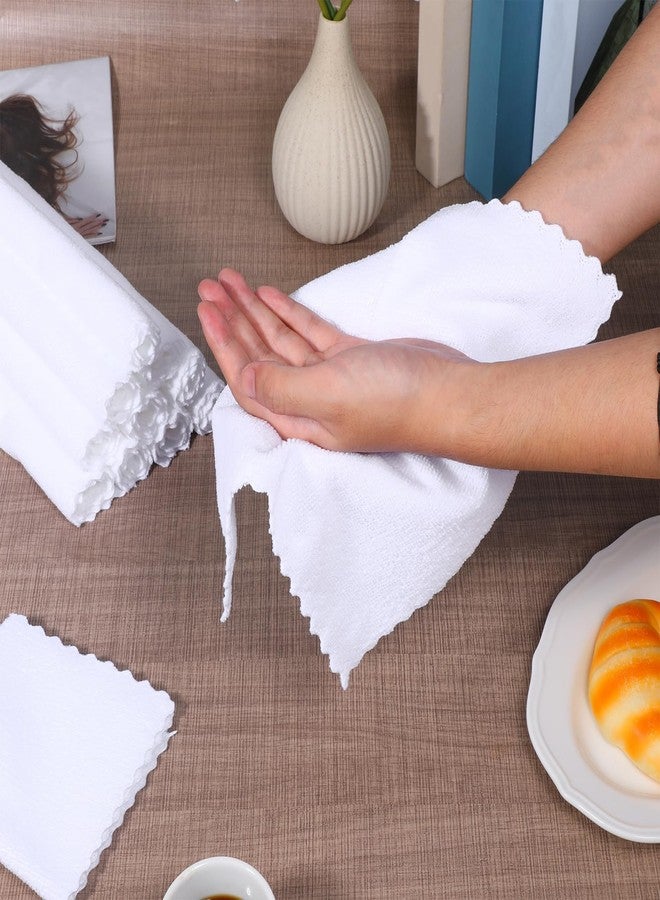 YQQYG مجموعة من 100 قطعة من مناشف الوجه، مقاس 9.8 بوصة × 9.8 بوصة، مصنوعة من الألياف الدقيقة البيضاء، مناسبة لتنظيف الوجه، مناشف قطنية ناعمة لليدين، مثالية للاستخدام في الحمامات والفنادق والمنتجعات الصحية والصالات الرياضية. - Image 5