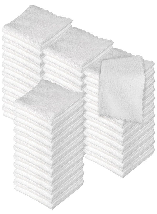 YQQYG مجموعة من 100 قطعة من مناشف الوجه، مقاس 9.8 بوصة × 9.8 بوصة، مصنوعة من الألياف الدقيقة البيضاء، مناسبة لتنظيف الوجه، مناشف قطنية ناعمة لليدين، مثالية للاستخدام في الحمامات والفنادق والمنتجعات الصحية والصالات الرياضية. - Image 1