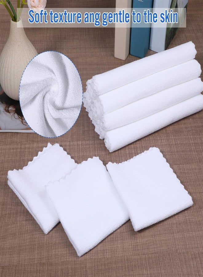 YQQYG مجموعة من 100 قطعة من مناشف الوجه، مقاس 9.8 بوصة × 9.8 بوصة، مصنوعة من الألياف الدقيقة البيضاء، مناسبة لتنظيف الوجه، مناشف قطنية ناعمة لليدين، مثالية للاستخدام في الحمامات والفنادق والمنتجعات الصحية والصالات الرياضية. - Image 4