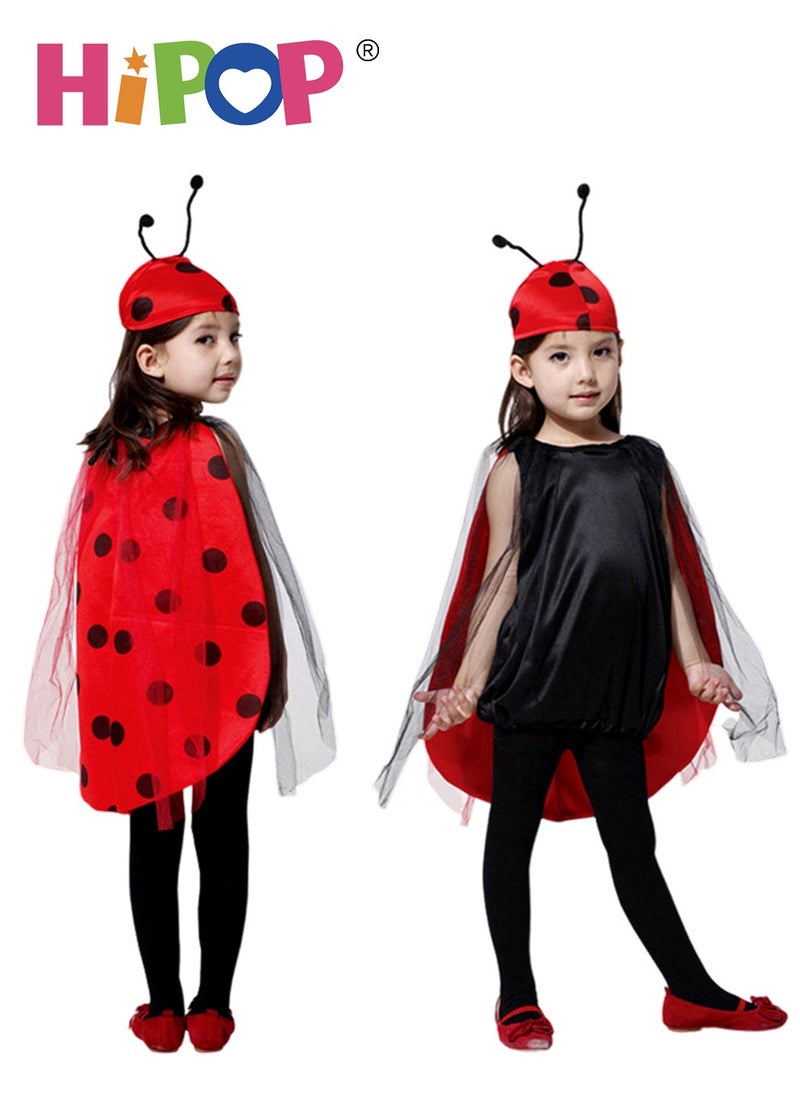 HIPOP Ladybug Costume for Girls 105-115cm,Role Cosplay for Party  - Image 1