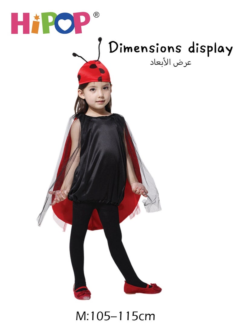 HIPOP Ladybug Costume for Girls 105-115cm,Role Cosplay for Party  - Image 2