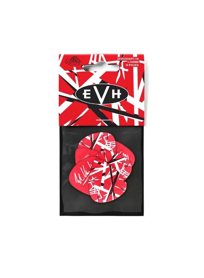 DUNLOP EVH Tortex picks, EVH102P114, Frankenstein picks, 1.14mm picks, Eddie Van Halen picks, guitar picks UAE, EVH picks Dubai, Tortex Frankenstein, signature picks, plectrum 6 pack, durable guitar picks, guitar picks UAE - Image 3