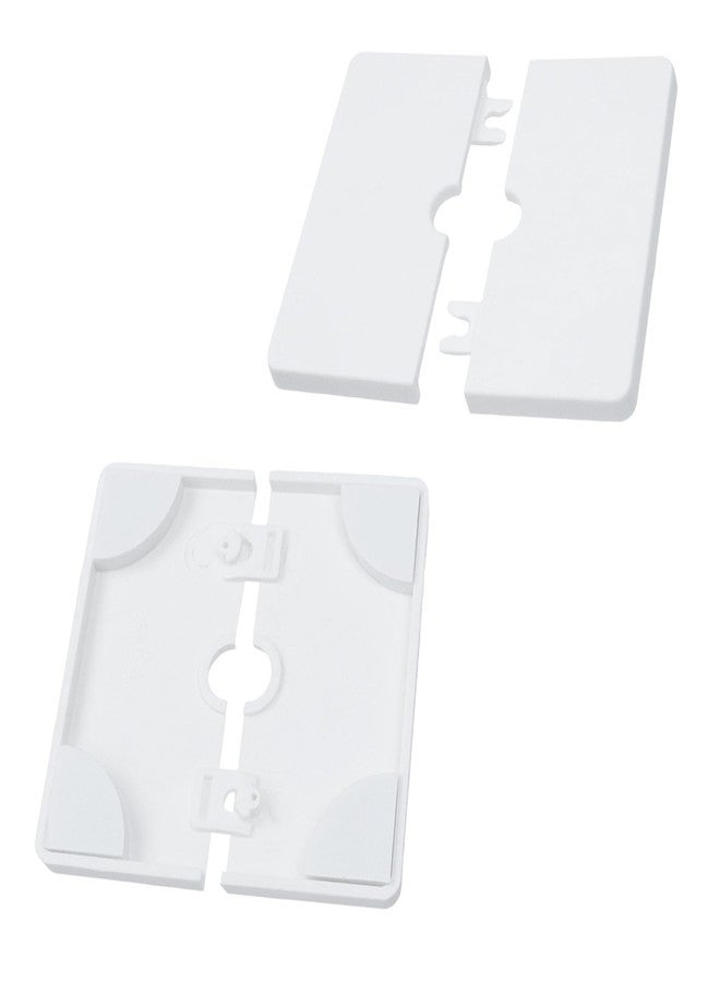Oedema 4 Pcs Wall Split Flange for 0.5"/12mm Diameter Pipe ABS Square Self-Adhesive Escutcheon Plates for Faucet Kitchen Toilet Decorative, White - Image 4