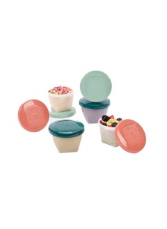 Biosourced Babybols Eco 6 X 180, Biosourced Materials, Each Bowl Has A Capacity Of 180 Ml, Microwave And Freezer Safe, Dishwasher Safe And Stackable Design
