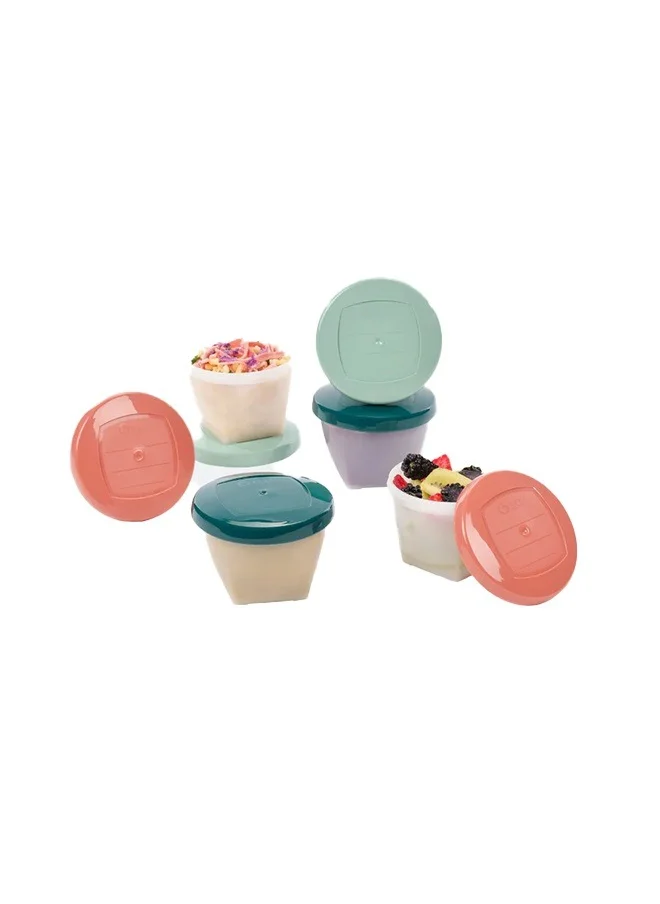 بيبي موف Biosourced Babybols Eco 6 X 180, Biosourced Materials, Each Bowl Has A Capacity Of 180 Ml, Microwave And Freezer Safe, Dishwasher Safe And Stackable Design