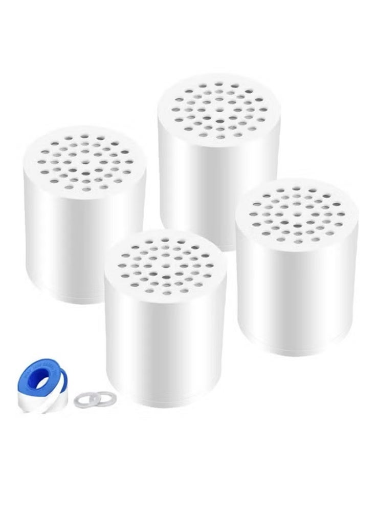 NoorTech Universal Shower Filter Replacement Cartridges 4-pack 20-level for Hard Water Purification Removes Chlorine Heavy Metals iron and Other Deposits Provides Highly Efficient Soft Water and Promotes Healthy Skin and Hair - Image 1