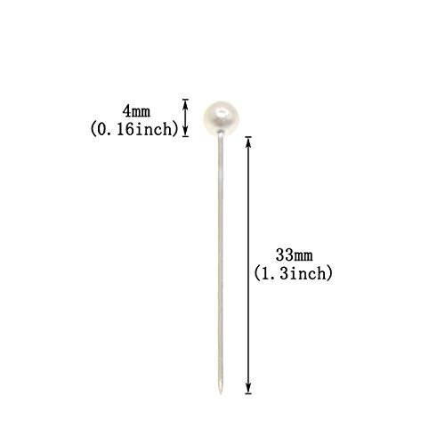 DIY Crafts Design No # 6, Pack of 960 Pcs, Decorative Round Faux Pearl Head Corsage Sewing Pins Straight Dressmaking Pins (White) Sewing Pins Straight(Design No # 6, Pack of 960 Pcs) - Image 2