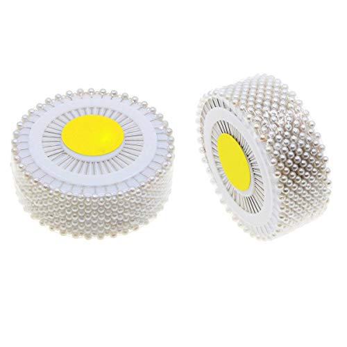 DIY Crafts Design No # 6, Pack of 960 Pcs, Decorative Round Faux Pearl Head Corsage Sewing Pins Straight Dressmaking Pins (White) Sewing Pins Straight(Design No # 6, Pack of 960 Pcs) - Image 1