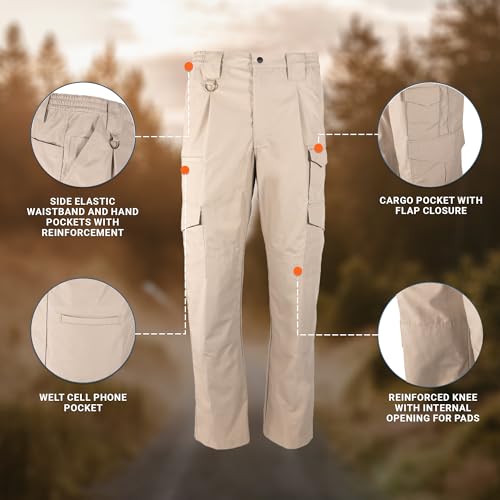 Propper Men's Canvas Tactical Pant, Khaki, 46 x Unfinished 37.5 - Image 4