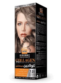 NITRO CANADA Collagen Hair Dye 7.01 Medium Ash Blonde  - Image 1