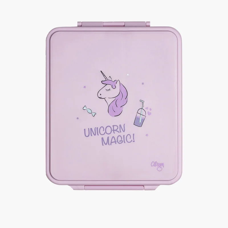 Citron Lunch Box-Unicorn-Jarstormy-Printed-Squre-Lilac
