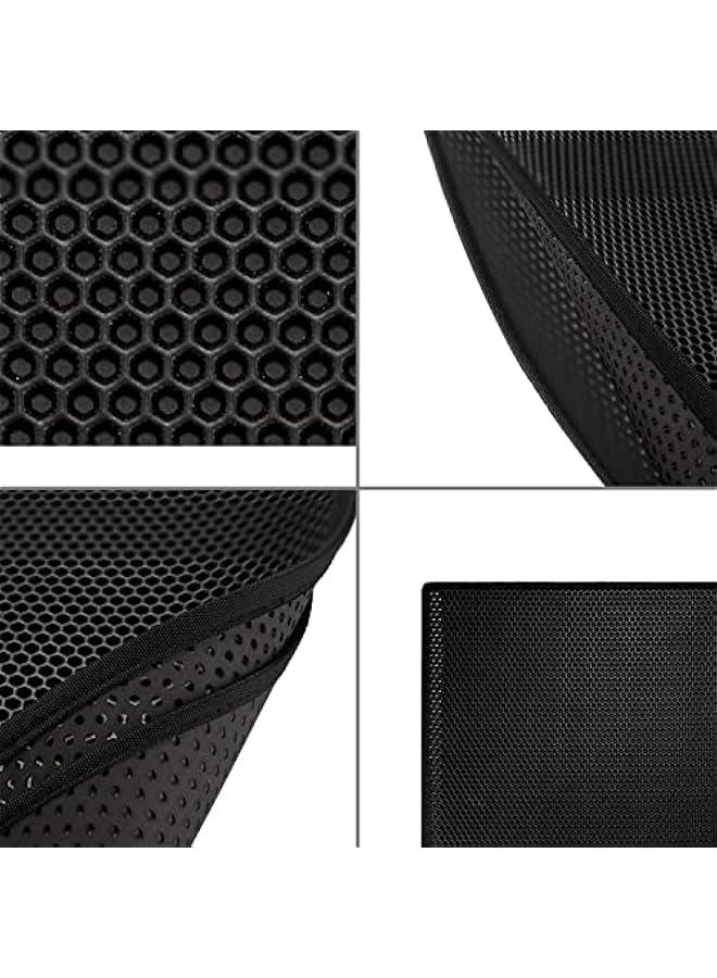 HOOKOR Cat Litter Mat Double Layer Waterproof Urine Proof Trapping Mat 1 Pack, 45x60 cm (Black) - Image 2