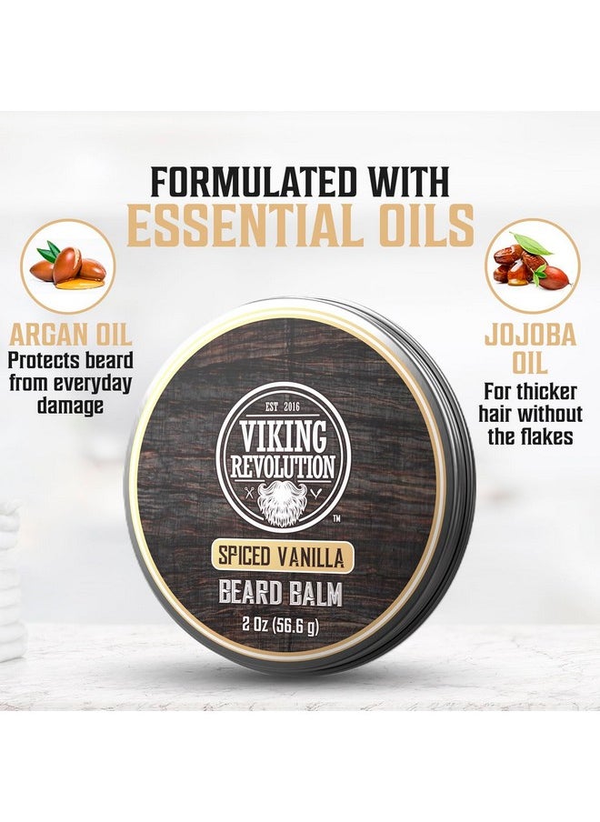 Viking Revolution - Spiced Vanilla Beard Balm For Men Beard Butter For Men With Argan Oil And Jojoba Oil Beard Softener And Beard Moisturizer For Men Beard Styling Balm (1 Pack 2Oz) - Image 1