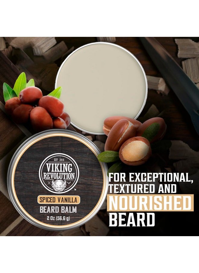 Viking Revolution - Spiced Vanilla Beard Balm For Men Beard Butter For Men With Argan Oil And Jojoba Oil Beard Softener And Beard Moisturizer For Men Beard Styling Balm (1 Pack 2Oz) - Image 1