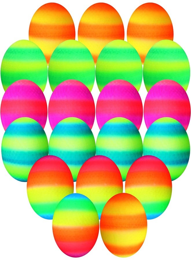 Macarrie 20 Pcs Playground Balls 6 Inches Dodgeball Kick for Kids Adults Colorful Inflatable Handballs Soccer Basketball Games Camps Schools Outdoors (Gradient Style) - Image 1