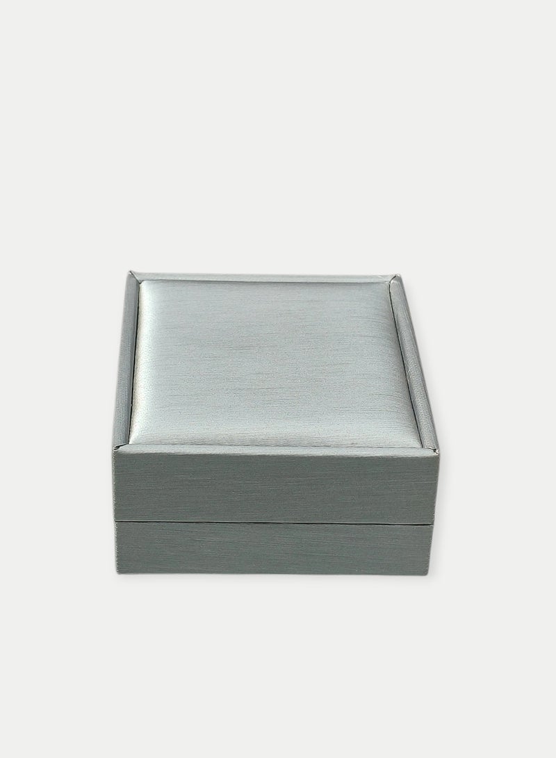 Al Seraj Luxury Premium Pendant & Earring Jewelry Box | Grey Rexine Exterior with Black Velvet Interior | Elegant Jewellery Gift Box for Wedding, Proposal & Shop Display - Image 3