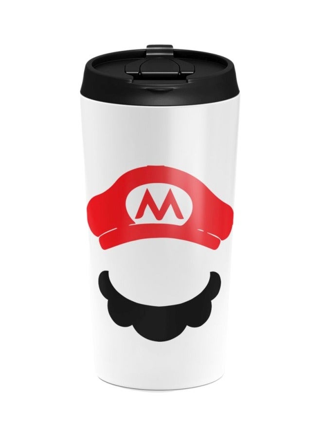 LIT Mario Printed Stainless Steel Travel Tumbler With Acrylic Lid