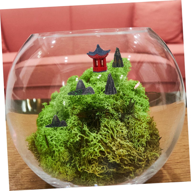 Micro Landscape Mountain Pavilion Ornament Set For Bonsai And Miniature Garden Decor - Image 4