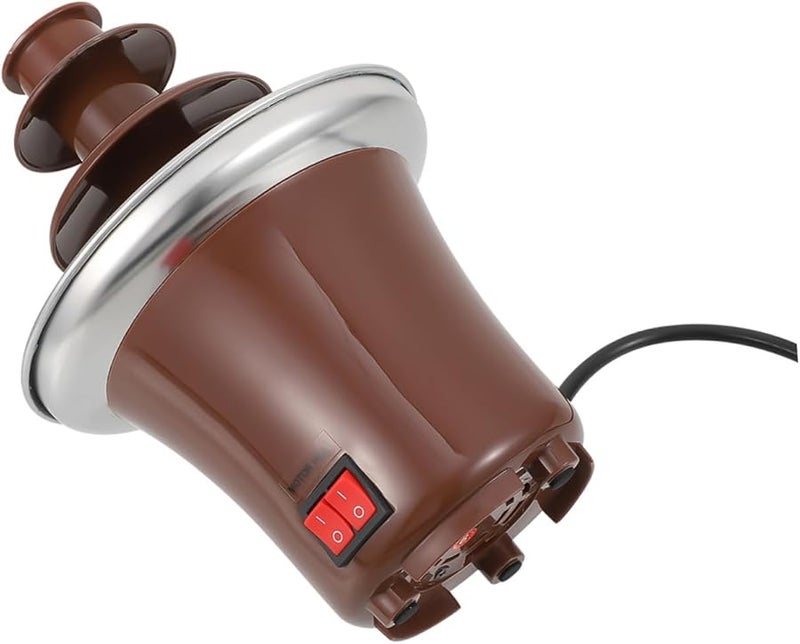 GLEAVI Desktop Chocolate Fountain Machine Melting Wafers Fondue Waterfall Brown - Image 1