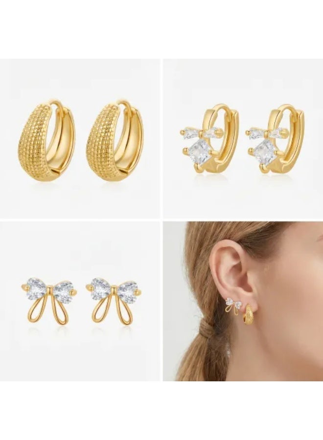 MTZ Women's Hoop Earrings, Lightweight Hypoallergenic Gold/Silver Circle Earrings for Daily Wear - Image 5