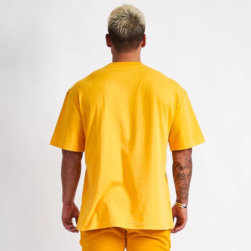 Vanquish Men'S Oversized T-Shirt Gym Sports Fitness Cotton Round Neck Loose Short Sleeve - Image 3