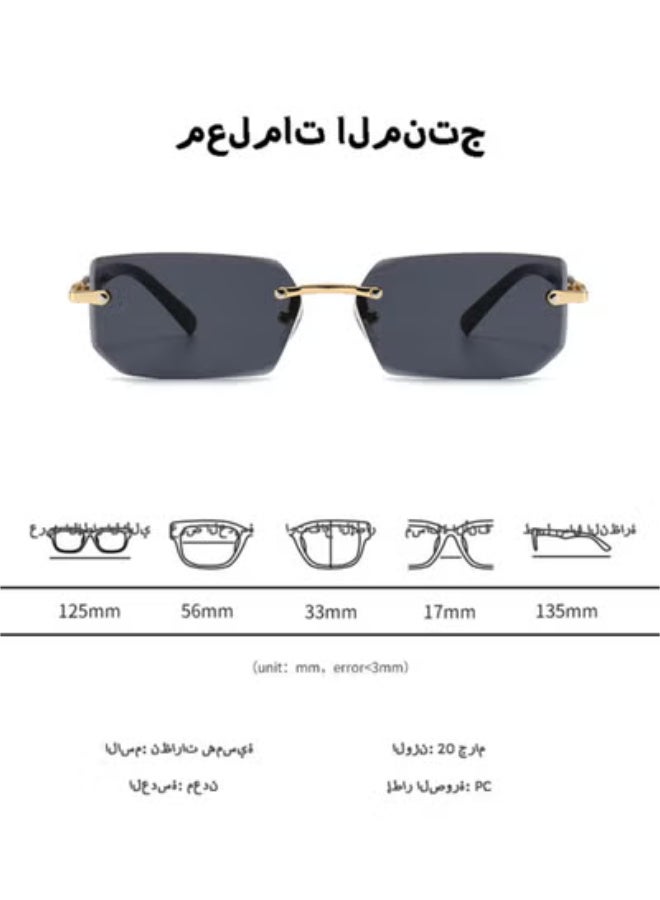 ج الروح نظارات شمسية ذات إطار معدني مثير | تصميم شخصي | خفيفة الوزن مع حماية من الأشعة فوق البنفسجية | للرجال والنساء - Image 4