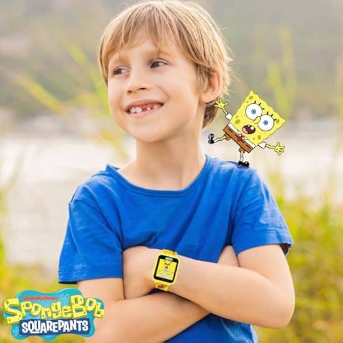 rayihni Spongebob Squarepants Kids Smart Watch Touchscreen With Camera Games Stopwatch Alarm Fitness Tracker Photo Video Recorder – Fits Wrist Sizes 5.5" To 8" - Image 3