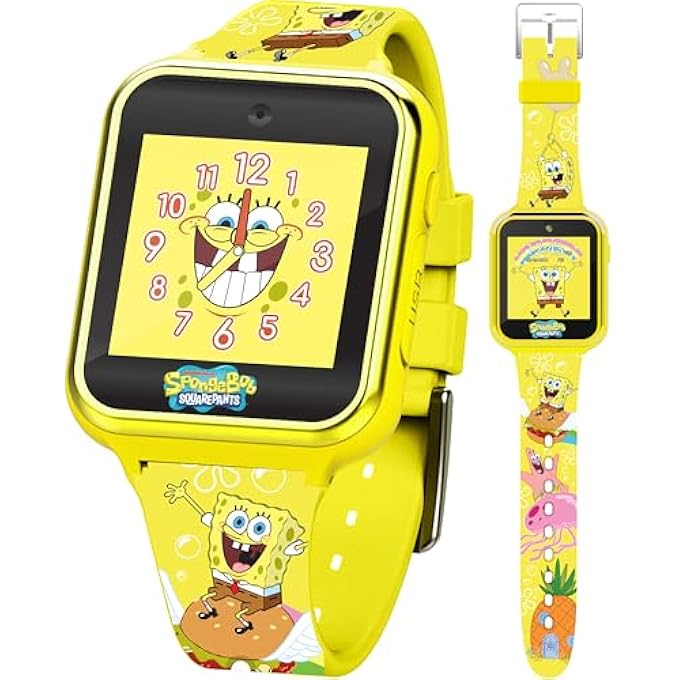 rayihni Spongebob Squarepants Kids Smart Watch Touchscreen With Camera Games Stopwatch Alarm Fitness Tracker Photo Video Recorder – Fits Wrist Sizes 5.5" To 8" - Image 1