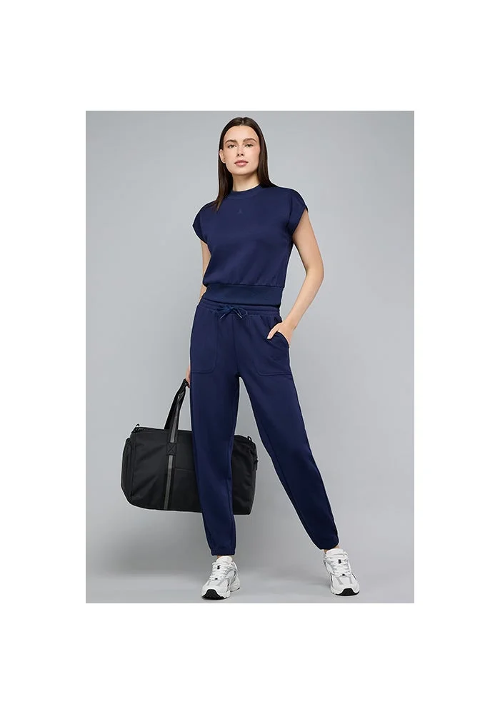 R&b Solid Top with Mock Neck and Short Sleeves