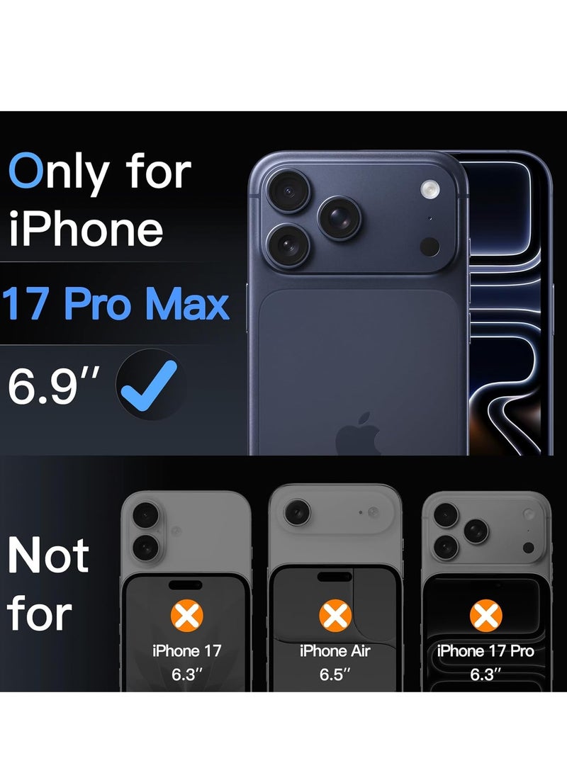 DUSALA iPhone 17 Pro Max Case Compatible with Magsafe Camera Lens Protection Cover with Full HD 9D Tempered Glass For iPhone 17 Pro Max Anti-Yellowing Drop Protection Cover for iPhone 17 Pro Max 6.9-inch - Image 2