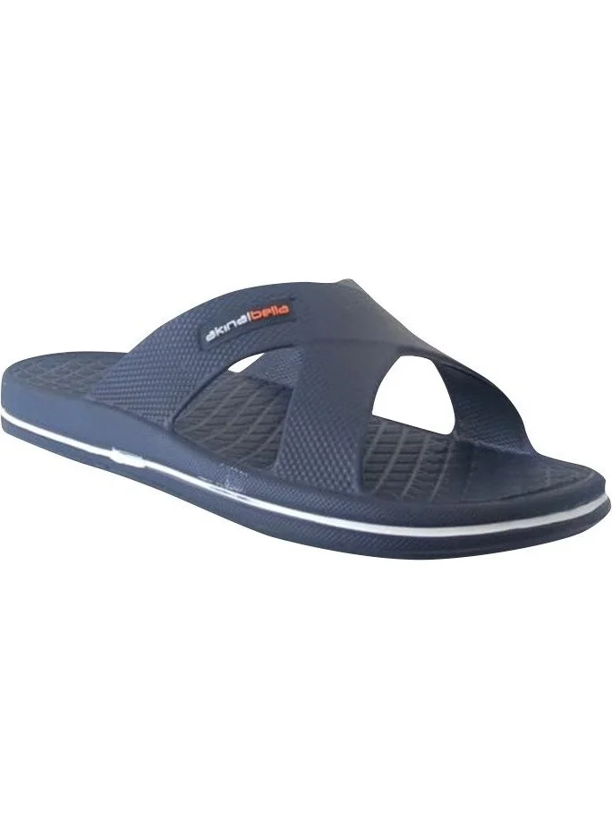 Akınalbella E140 Navy Blue Men's Bathroom Slippers