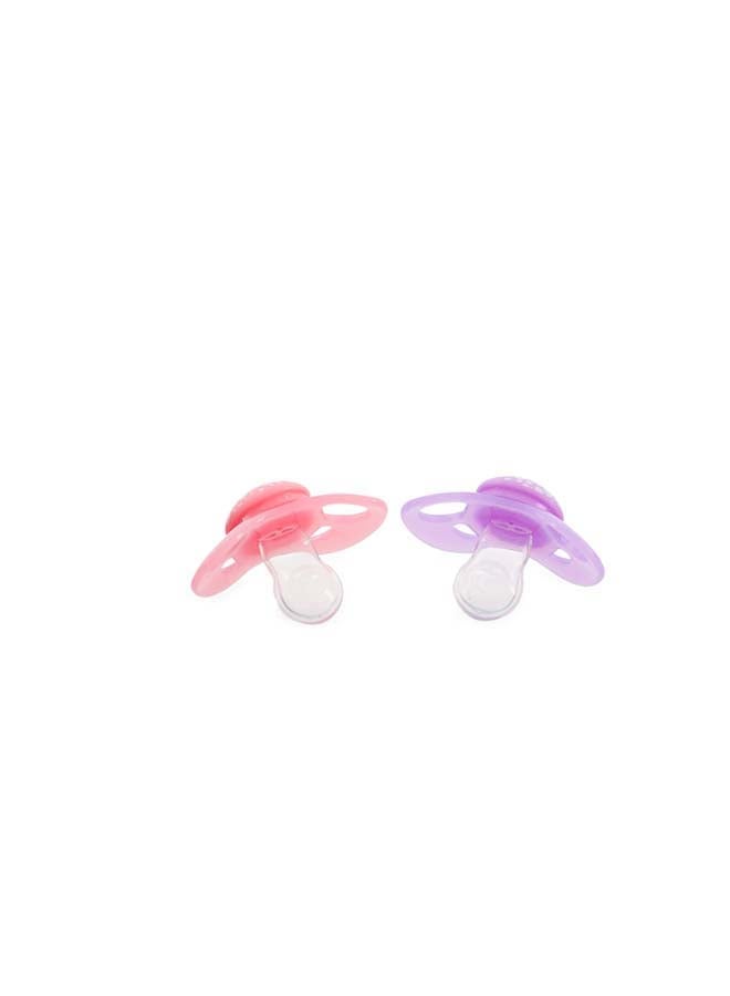Twistshake 2x Pacifier 6+m Pastel Pink Purple - Image 1
