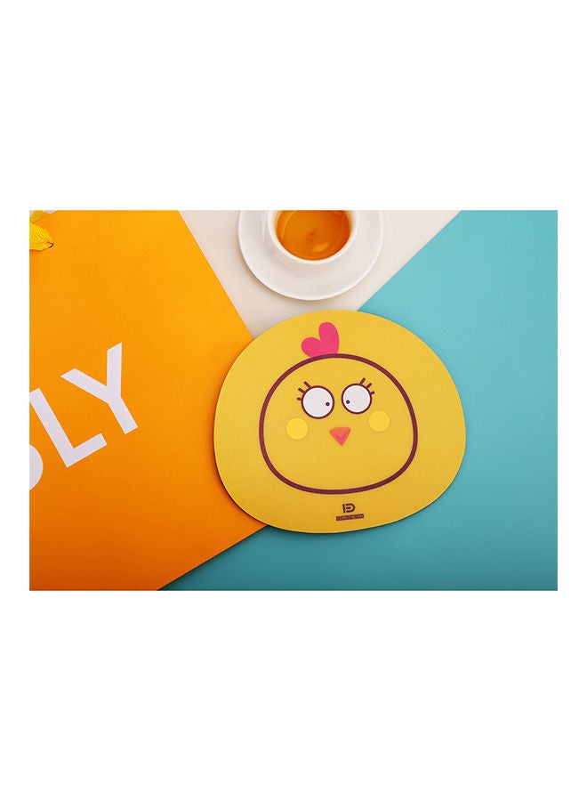 NIBEMINENT Cute Cartoon Style 2.4G Wireless Mouse With Mat Low Power Consumption Yellow - Image 2