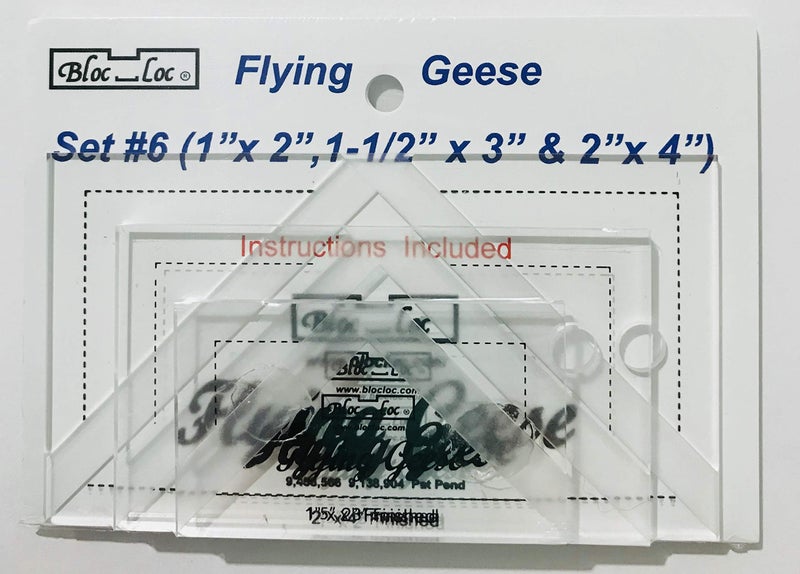 Bloc Loc Flying Geese Set #6 Acrylic rulers - Image 1