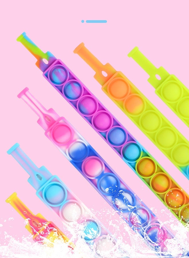 مجموعة من 24 قطعة من أساور البوب ​​الفقاعية، ألعاب فيدجيت للحفلات، أساور سيليكون للأصابع، هدايا للطلاب في الفصول الدراسية، حشوات لحقائب الهدايا، هدايا عيد ميلاد للأطفال (ألوان عشوائية) - Image 2