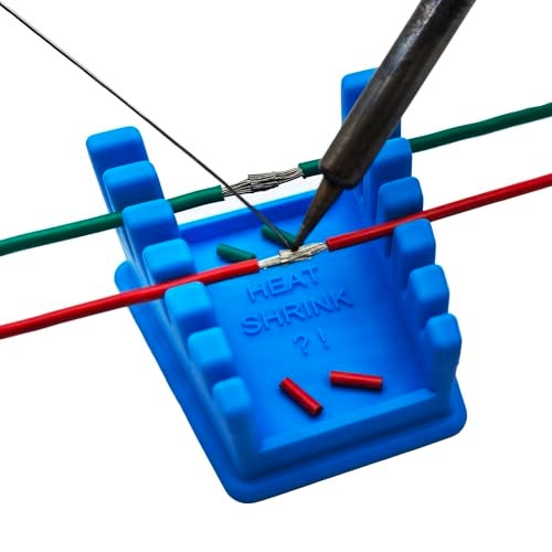 ZYRELYNX Upgraded Silicone Soldering Stand, Helping Hands Soldering Station, Soldering Wire Holder with 6 Slots - Third Hand Soldering Iron Stand for 32AWG to 12AWG Wires(Only Stand), Blue, 1 Pcs - Image 1